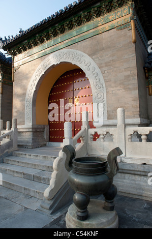 À la porte du Temple du Ciel, Beijing, Chine Banque D'Images