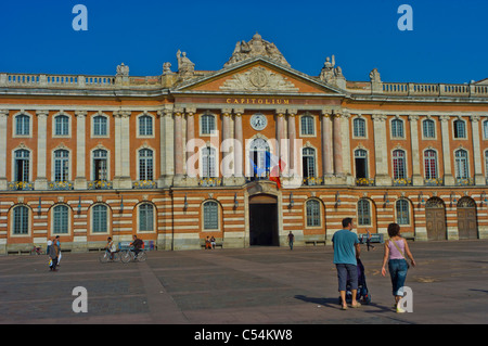 Toulouse, France, le Capitole de Toulouse, et sur la place du même nom, Banque D'Images