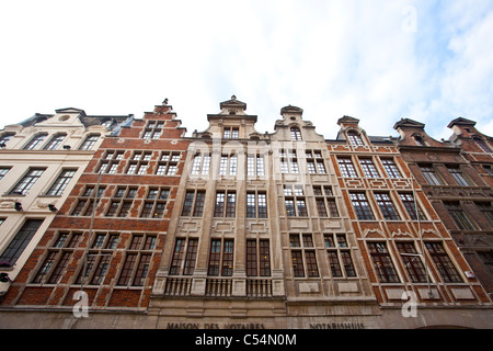 Maisons aux façades typiquement belge à Bruxelles Banque D'Images