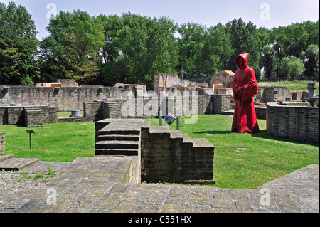 Site archéologique de l'abbaye cistercienne Notre Dame des Dunes à l'abbaye dix Duinen museum, Koksijde, Belgique Banque D'Images