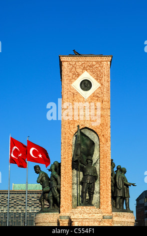 Monument d'Atatürk, Monument de la République sur la place Taksim, Istanbul, Turquie Banque D'Images