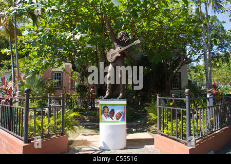 La statue de Bob Marley museum Banque D'Images