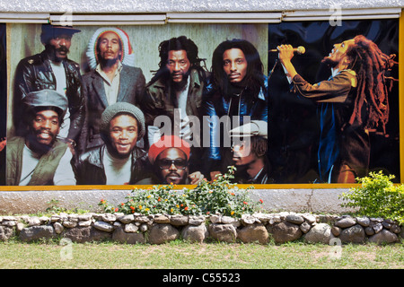 Mur dans Bob Marley's museum Banque D'Images