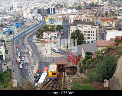 Ascensor Artilleria, Valparaiso, Chili Banque D'Images