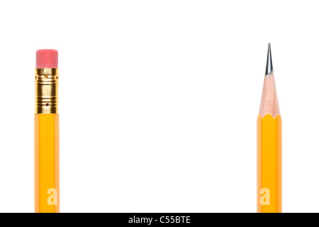 Pencils isolated on white background Banque D'Images