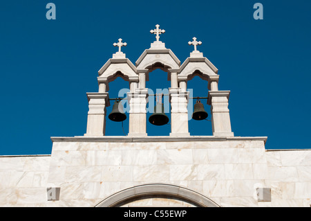 Portrait d'un monastère, le monastère de Panagia Tourliani, Ano Mera, Mykonos, Cyclades, Grèce Banque D'Images