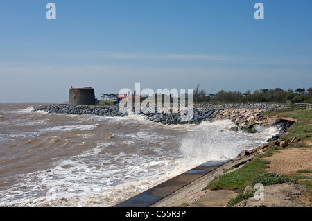 La tour Martello, East Lane, Bawdsey, Suffolk, UK. Banque D'Images