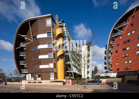 Les Pays-Bas, Den Bosch, immeubles d'appartements moderne appelée Armada dans quartier appelé Paleiskwartier. Banque D'Images