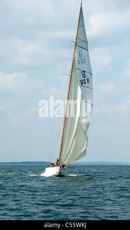 Course de 12 mètres dans la baie de Narragansett Banque D'Images