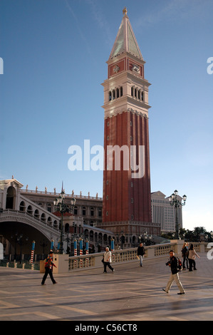 Une réplique de la Campanile est le plus marquant de l'hôtel de luxe Venise Las Vegas et casino. Banque D'Images