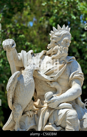 La "Fontana del Genio" dans la Villa Giulia de Palerme Banque D'Images