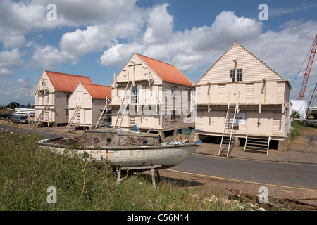 Angleterre Essex Tollesbury Coast Sail Lofts bureaux Bâtiments Banque D'Images