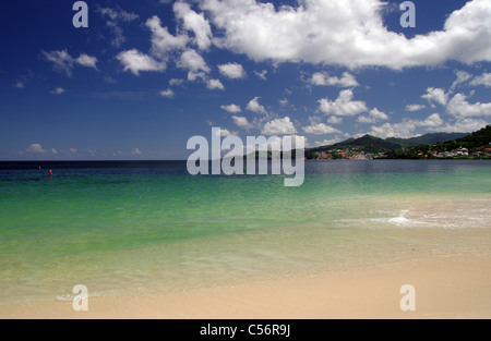 Grand Anse - La plage la plus populaire de la Grenade Banque D'Images