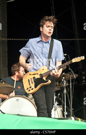 Jimmy Eat World effectuant au festival de Glastonbury 2011. Somerset, Angleterre, Royaume-Uni. Banque D'Images