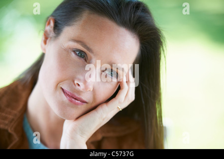 Woman in hand Banque D'Images