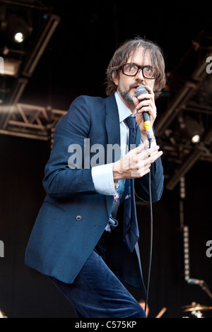 L'exécution d'une pâte secret show sur la scène du parc au festival de Glastonbury 2011 Banque D'Images