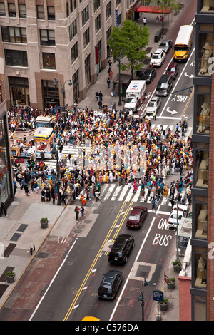 Défilé de jour de sikh, Madison Avenue, NYC Banque D'Images