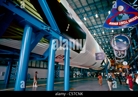 Kennedy Space Center Cape Canaveral Florida États-Unis. Apollo 8 fusée Saturn V. Banque D'Images