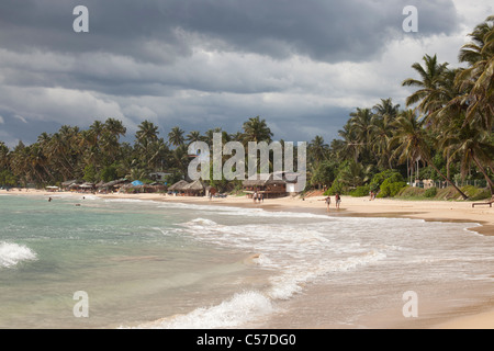 Peu avant l'orage à la plage de Mirissa, Sri Lanka Banque D'Images