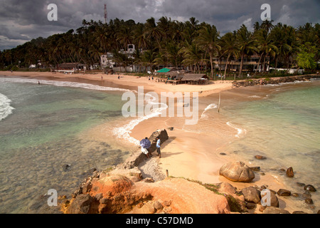 Peu avant l'orage à la plage de Mirissa, Sri Lanka Banque D'Images