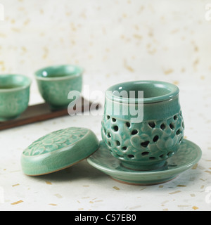 Tisane et thé oriental ware Banque D'Images