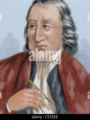 Samuel Adams (1722-1803). Homme d'État américain, philosophe politique, et l'un des pères fondateurs des États-Unis. Banque D'Images