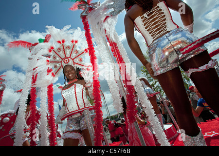 Les Pays-Bas, Rotterdam, Carnaval d'été, organisé par le Surinam et Antillais descendants. Banque D'Images