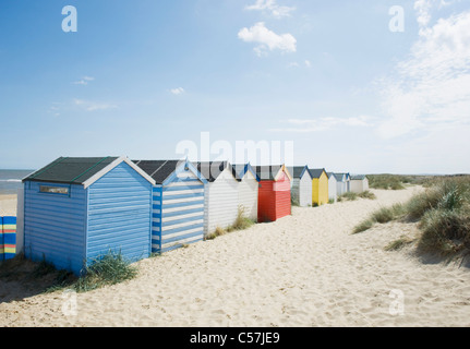 Des cabanes de plage Banque D'Images