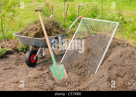 Komposthaufen sieben - compost 01 grilles Banque D'Images