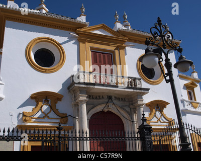 Les arènes de Séville en Espagne. Banque D'Images