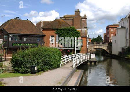 Pont Ville et Kennet and Avon Canal, Newbury, England, UK Banque D'Images