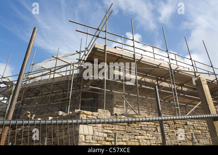 En cours de construction au Château Durlston, Swanage, Angleterre. Banque D'Images