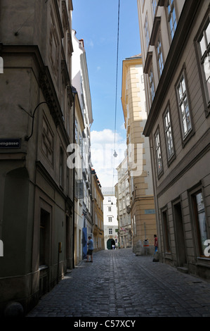 Rue pavée, à Vienne, Autriche, Europe, juin 2011 Banque D'Images