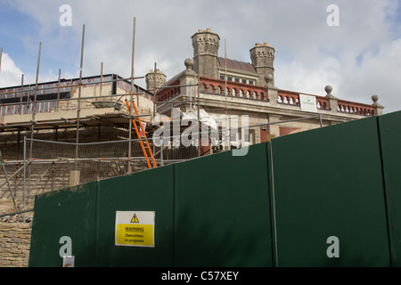 En cours de construction au Château Durlston, Swanage, Angleterre. Banque D'Images