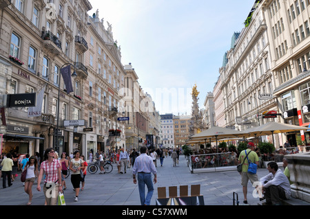 Shopping Mile, de commerces de détail, rue Graben, Vienne, Autriche, Europe, juin 2011 Banque D'Images