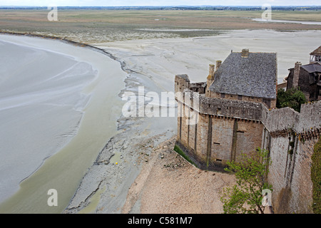 France, Français, Europe, européenne, l'Europe de l'Ouest, Architecture, bâtiment, ville, le Mont-Saint-Michel, Manche, norme inférieure Banque D'Images