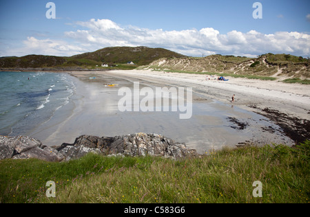 Une petite plage isolée au Church Farm, Ecosse Banque D'Images