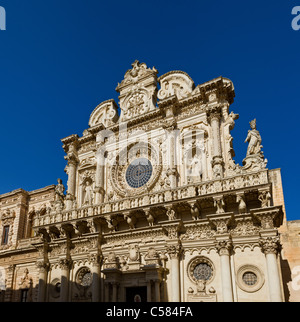 L'Italie, l'Europe, la Basilique Santa Croce, Lecce, Pouilles, église, monastère, printemps, les gens, Banque D'Images