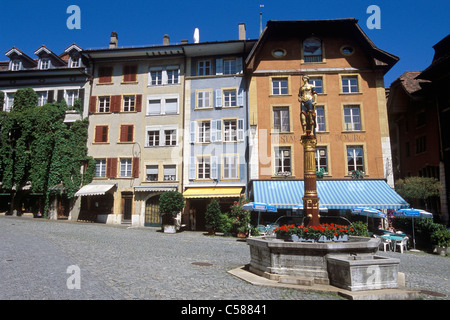 Place du Château, la justice même, Fontaine de la Justice, chambre, maison, rue, place, d'espace, restaurant, bâtiment, construction, statu Banque D'Images