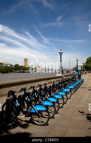 Tamise Albert Embankment London England Banque D'Images