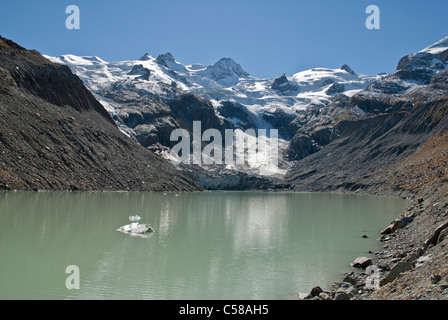 3000, Alpes, Montagnes, Lac, montagne, je Dschimels Gemelli, glace, Engadine, Europe, montagne, sommet, sommet, glacier, glacier mora Banque D'Images