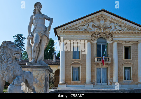 L'Italie, Vénétie, Maser, la Villa Barbaro, architecte Andrea Palladio Banque D'Images