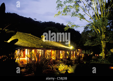 Pousada Tambo los Incas, Petropolis, Rio de Janeiro, Brésil, Amérique du Sud, l'accueil, par nuit Banque D'Images