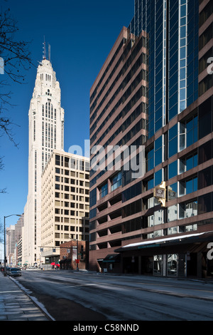 Le centre-ville de Columbus dans l'Ohio et l'Leveque Tower Banque D'Images