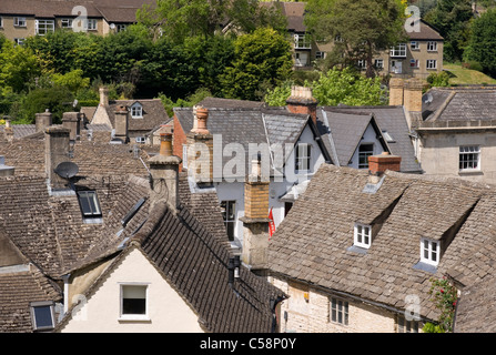 Toits en Nailsworth, une ville dans le Gloucestershire Cotswold England UK Banque D'Images