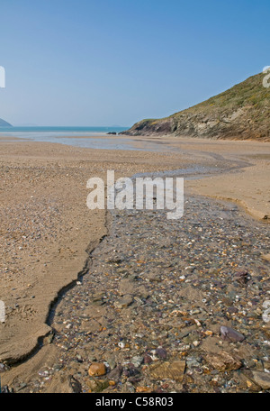 Pentireglaze Haven, New Polzeath sur la côte nord de Cornwall Banque D'Images