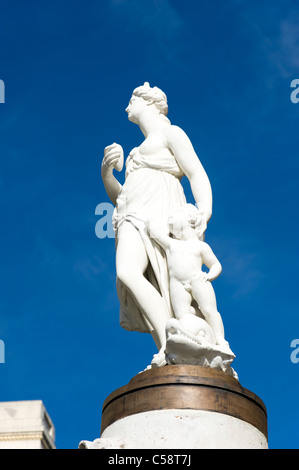 La Mariblanca statue sur la Puerta del Sol, Madrid, Espagne Banque D'Images