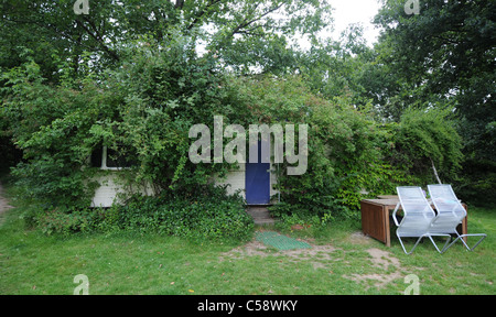 Le Blackberry Farm camping à Vuiteboeuf de Genève à Sussex, où le propriétaire Tim Johnson loue des différents styles de caravanes Banque D'Images