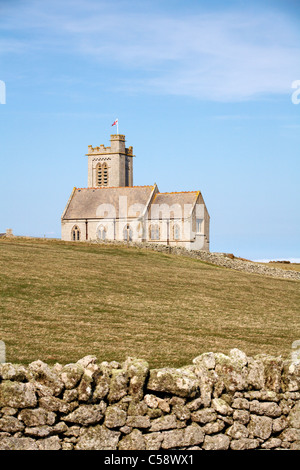 Église St Helenas sur Lundy Island, Devon, Angleterre Royaume-uni en mars - Eglise St Helens Banque D'Images