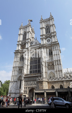 L'abbaye de Westminster,choisi par Catherine Middleton et le Prince William pour leur mariage royal le 29 avril 2011. Banque D'Images